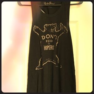 Lucky Brand hipster bear tank